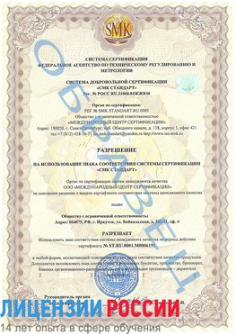 Образец разрешение Сестрорецк Сертификат ISO 50001